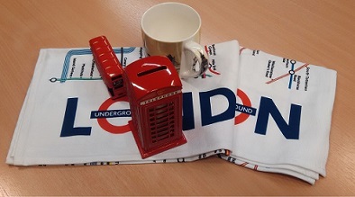 A collection of objects that represent London as a tourist attraction