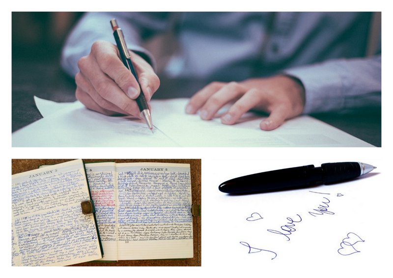 Various kinds of handwriting