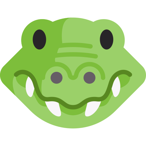Crocodile head image hyperlinking to youtube poster