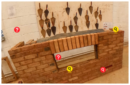 A 360 interactive tour of a bricklaying workshop