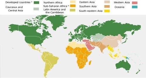 MDG - regions of the world