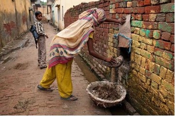 Indian woman - manual scavenging