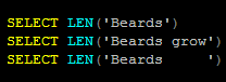 Len of beard script