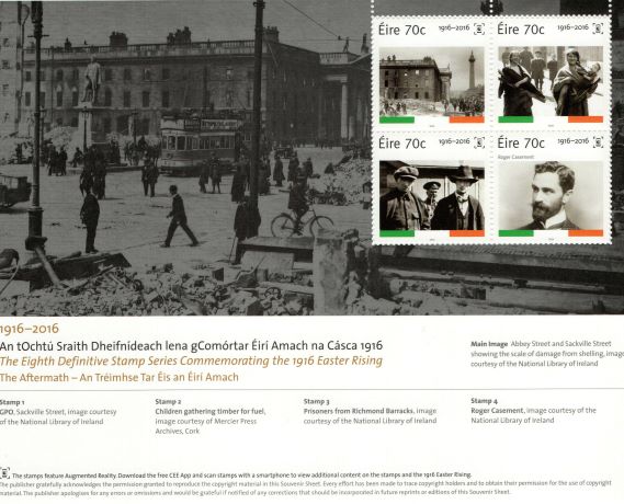 An Post stamps 2016 commemorating the 1916 Rising