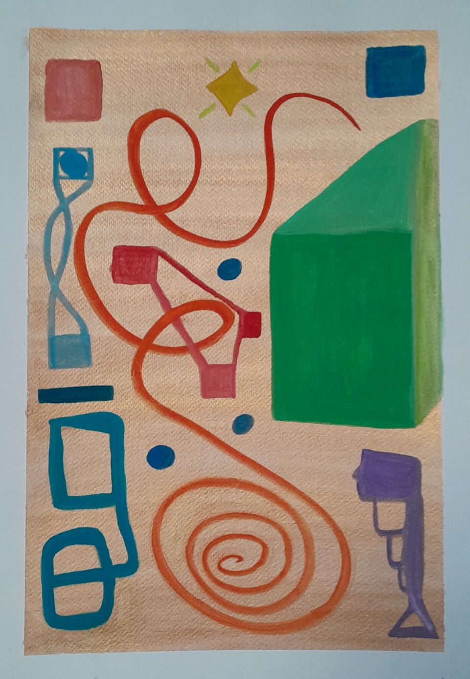 An abstract painting of colour and form