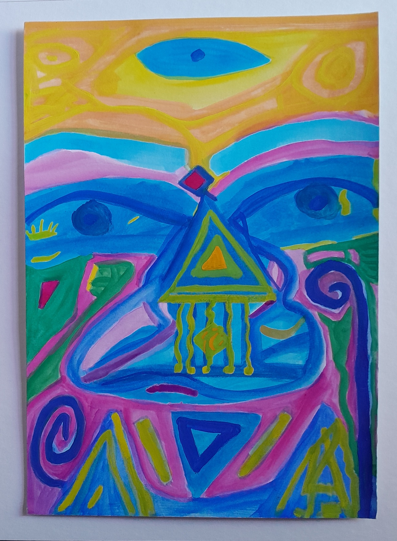 Abstract painting by the author Richie Cuthbertson