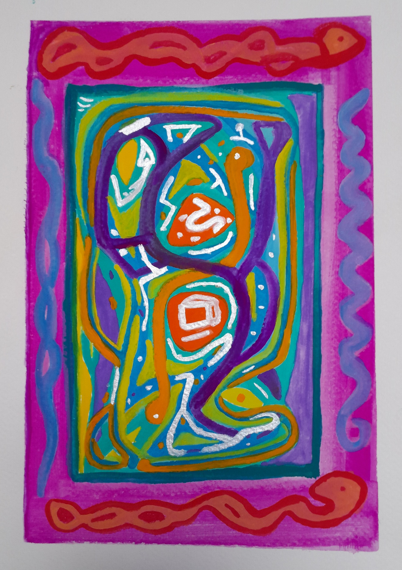 Abstract image painted by the author, Richie Cuthbertson