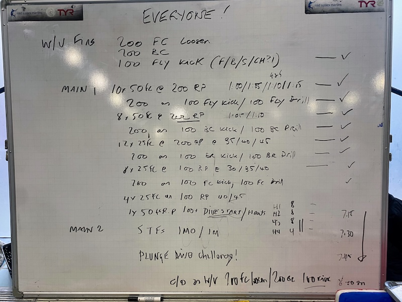 A two hour early morning mixed squad training session