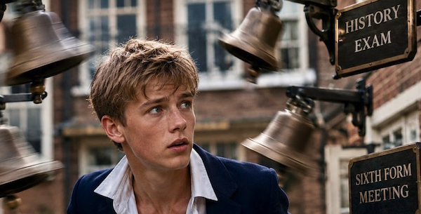 A young man at school is torn between conflicting bells