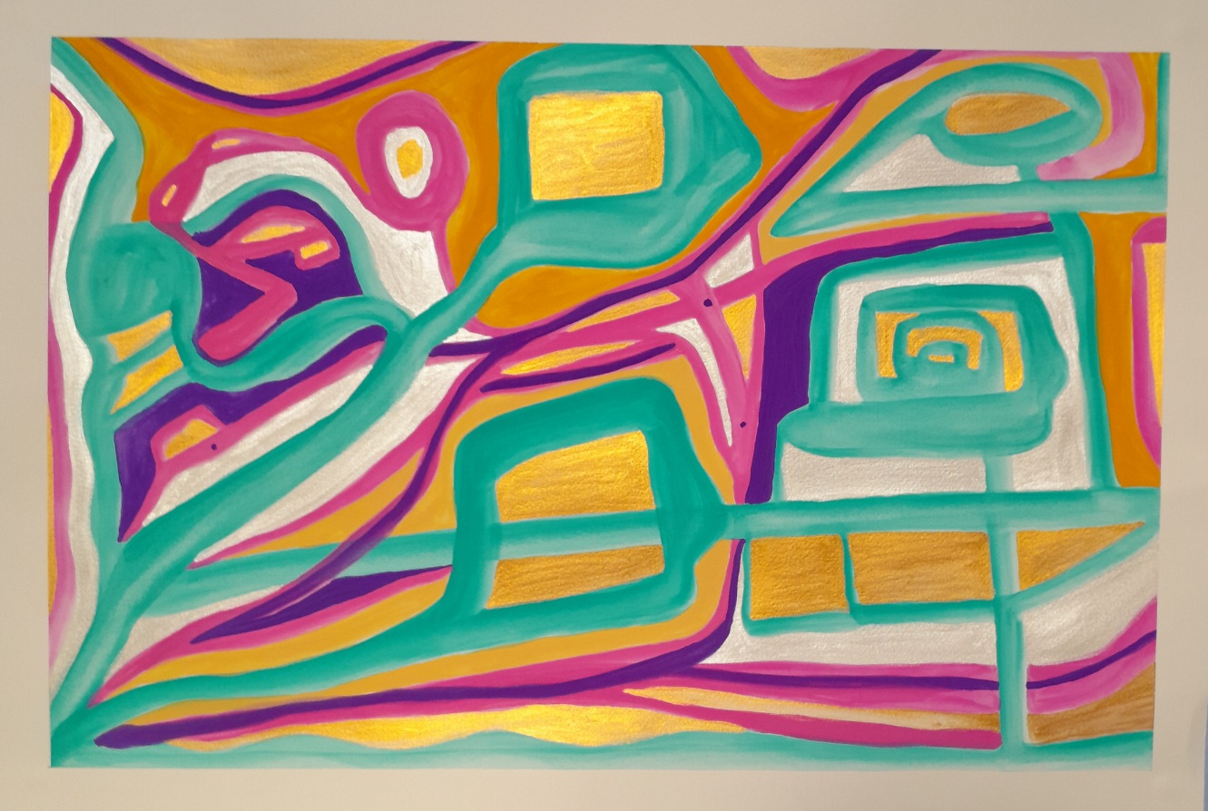 Colourful abstract painting