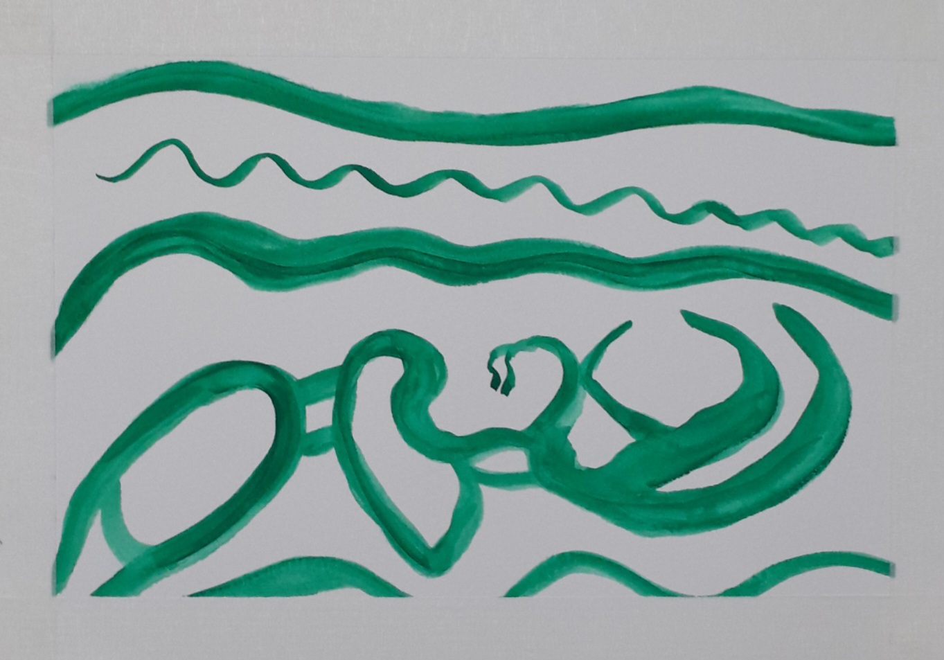 Abstract form in green