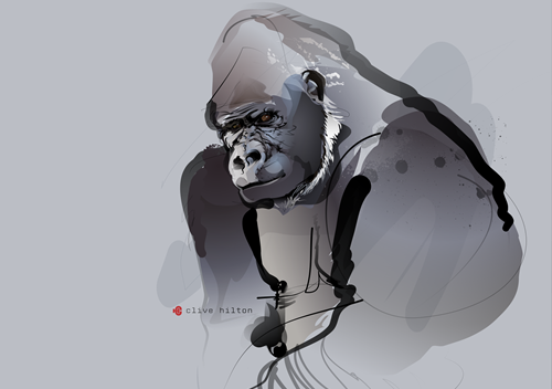 Gorilla  vector illustration