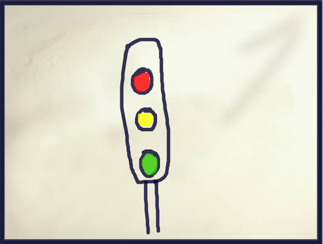 Traffic Light painted on ArtPad