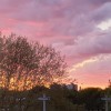 Sunset over Manchester in May 2020