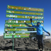 At summit of Kilimanjaro